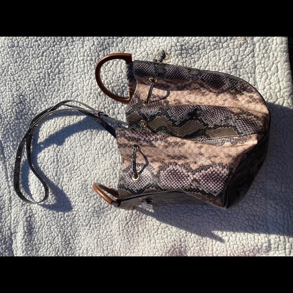 Express bag. Snakeskin print. New with tags.